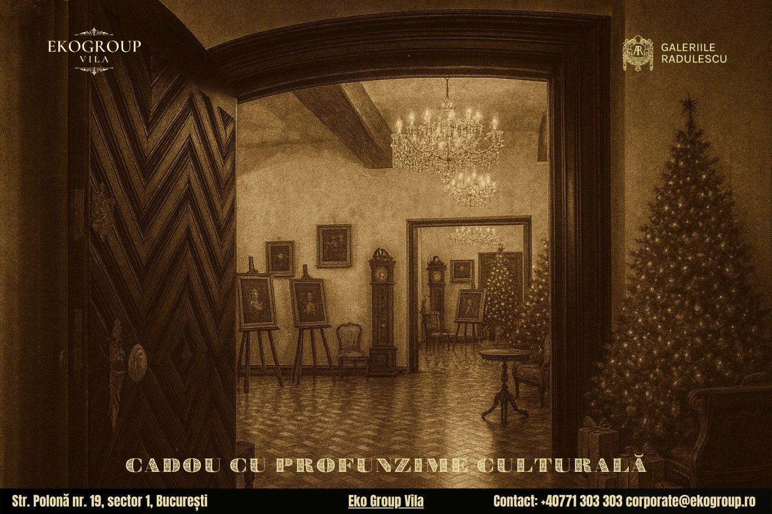 Un cadou de Crăciun cultural: O invitație la expoziția fascinantă „Crăciunul anilor ’30” de la Eko Group Vila 20 Un cadou de Crăciun cultural: O invitație la expoziția fascinantă „Crăciunul anilor ’30” de la Eko Group Vila